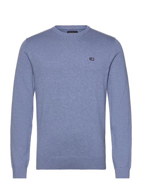 Cotton Crew Neck Sweater Lexington Clothing Blue