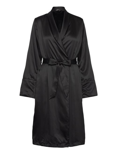 Hunkemöller Robe Long Satin Fleece Hunkemöller Black