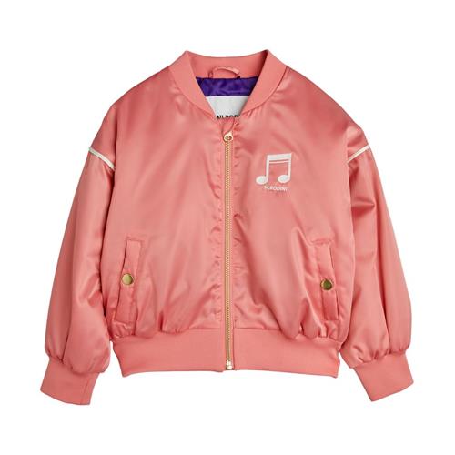 Mini Rodini Note Chenille Baseballjakke I Satin Pink 128/134 cm  Lyserød  128/134 cm  Unisex