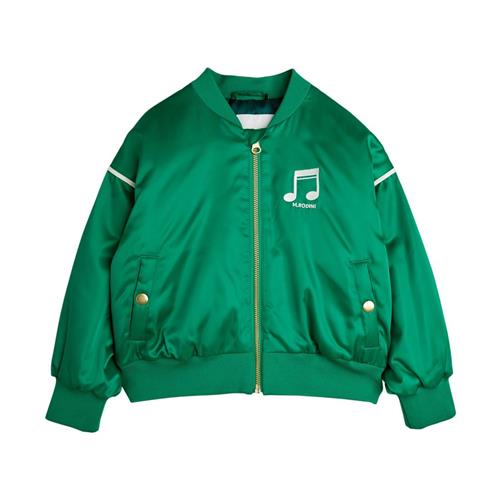 Mini Rodini Note Chenille Baseballjakke I Satin Green 92/98 cm  Grøn  92/98 cm  Unisex