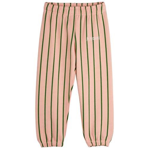 Se Mini Rodini GOTS Vertical Stripe Aop Joggingbukser Pink 128/134 cm  Lyserød  128/134 cm  Unisex ved Babyshop