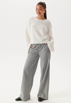 Se Object Collectors Item Objlisa Wide Pant Cloud Dancer Stripes:sky Capta 40 ved Bubbleroom