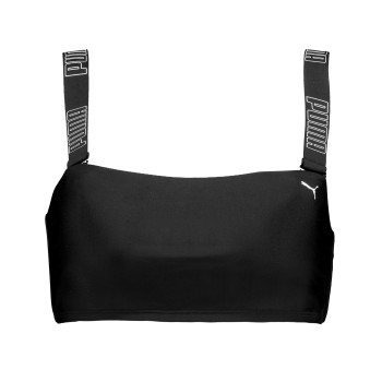 Puma Bandeau Bikini Top Sort/Hvid Medium Dame