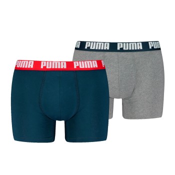 Puma 2P Men Everyday Basic Boxer Marineblå/Grå bomuld X-Large Herre