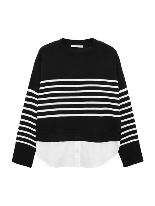 MANGO Pullover 'GARANCE'  sort / hvid