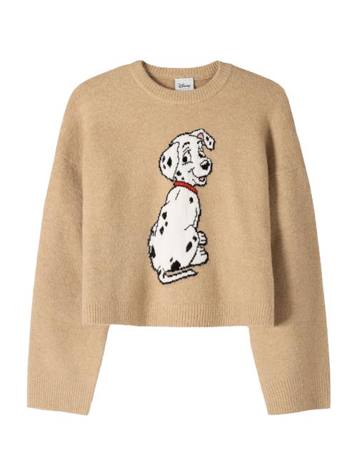 Bershka Pullover  camel / sort / hvid