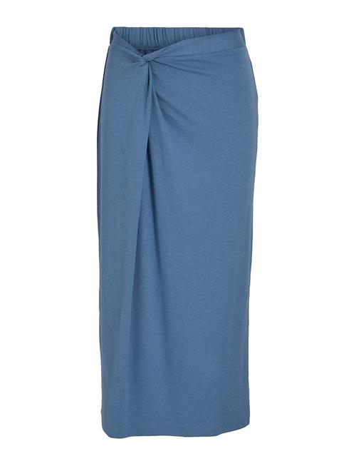 Vivase Hw Midi Skirt Vila Blue