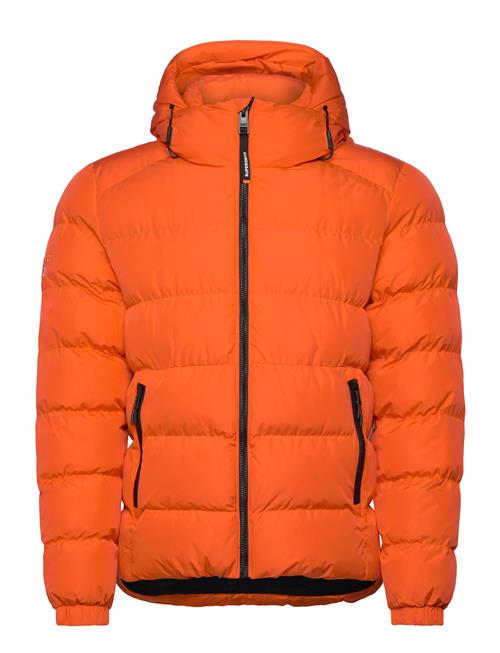 Hooded Sports Puffer Jacket Superdry Orange