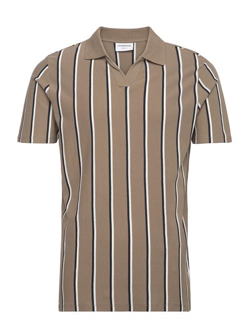 Se Stretch Polo Shirt S/S Lindbergh Beige ved Booztlet