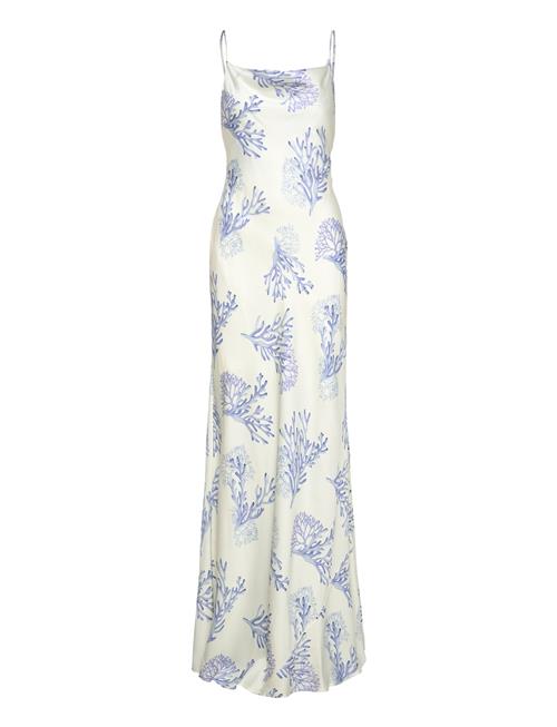 Se Eliza Tie Back Slip Maxi Dress Malina Blue ved Booztlet