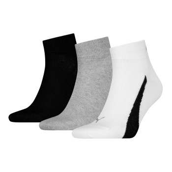 Puma Strømper 3P Lifestyle Quarter Socks Hvid/Sort Str 35/38