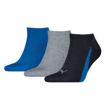 Puma Strømper 3P Lifestyle Sneaker Socks Sort/Blå Str 35/38