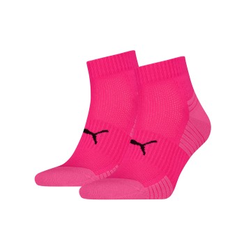 Puma Strømper 2P Sport Cushioned Quarter Socks Rosa Str 39/42