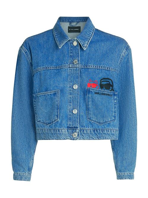 Karl Lagerfeld Overgangsjakke 'Ikon'  blue denim / pink / sort