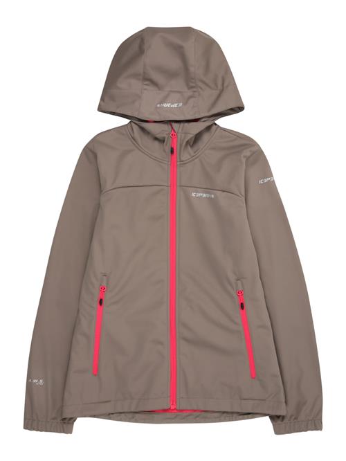 ICEPEAK Udendørsjakke 'KLEVE'  mudderfarvet / sølvgrå / pink