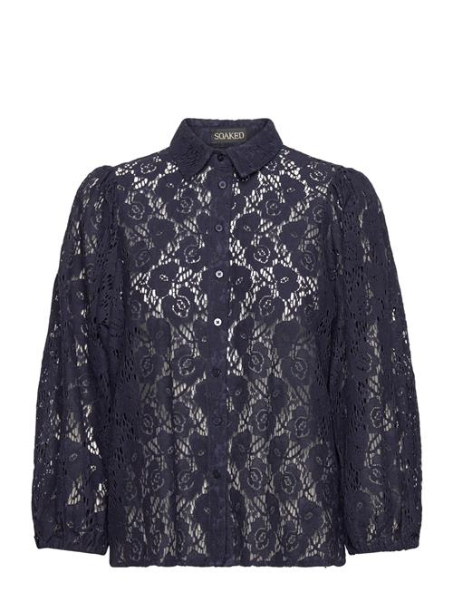 Slwela Stefani Blouse Ls Soaked In Luxury Navy