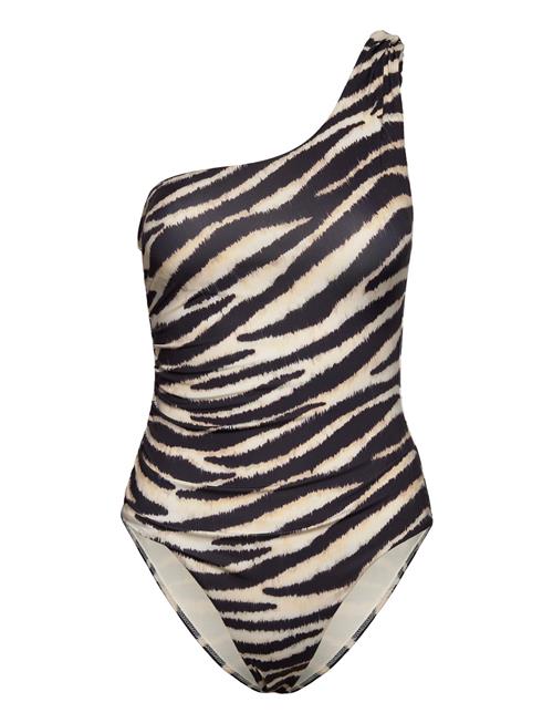 Animal Print Swimsuit Mango Beige