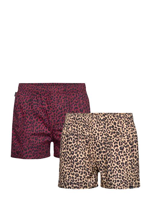 2-Pack - Leopard Boxers Pockies Red