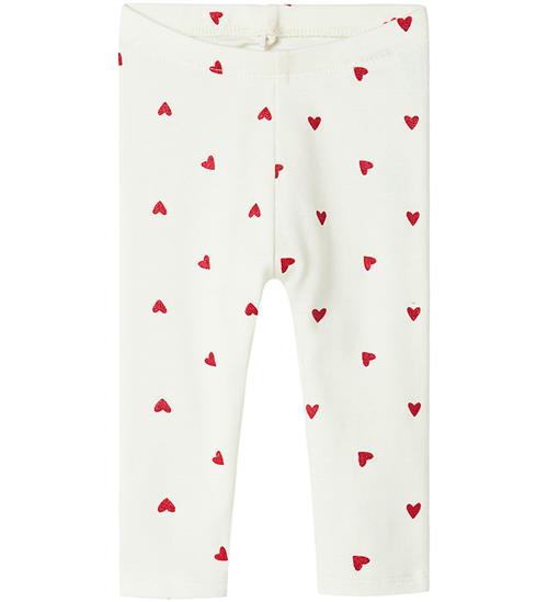 Name It Leggings - NbfDheart - Cloud Dancer