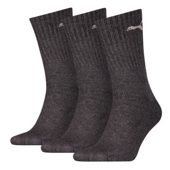 Puma Strømper 3P Sport Crew Socks Antracit Str 39/42