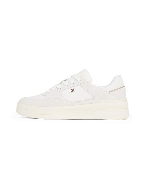 TOMMY HILFIGER Sneaker low 'ESSENTIAL BASKET'  ecru / guld / hvid