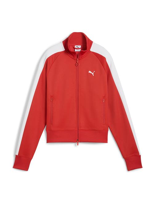 PUMA Sweatjakke 'T7 Always On'  rød / hvid