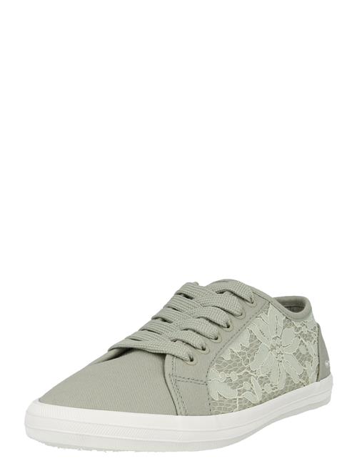 Se TOM TAILOR Sneaker low  pastelgrøn / hvid ved About You