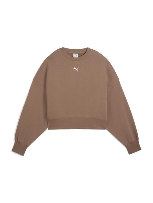 PUMA Sweatshirt 'WARDROBE ESS'  taupe / hvid