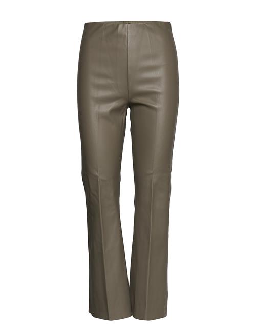 Slkaylee Pu Kickflare Pants Soaked In Luxury Grey