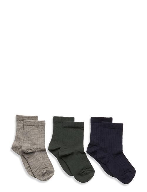 Wool Rib Socks - 3-Pack Mp Denmark Patterned