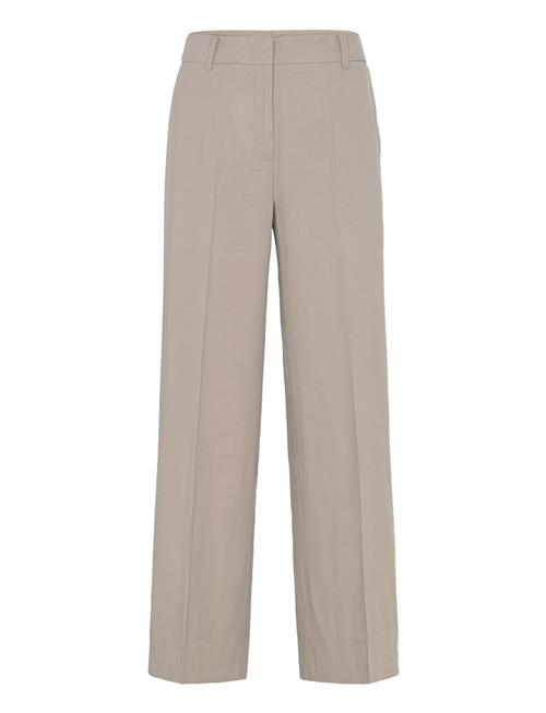 Wideleg Pleated Trousers Mango Beige