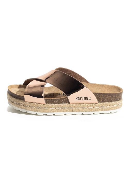 Bayton Pantoletter 'ASTOR'  rosa guld / sort