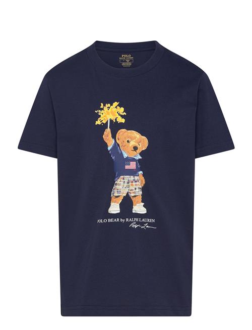 Polo Bear Cotton Jersey Tee Ralph Lauren Kids Blue