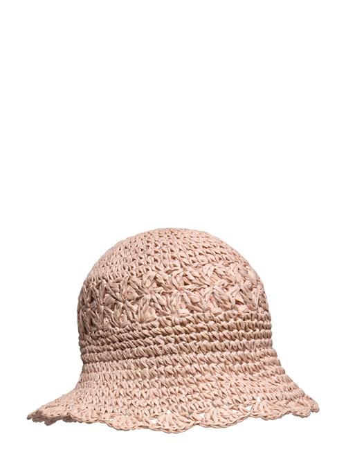 Straw Hat W. Crochet Edge En Fant Beige