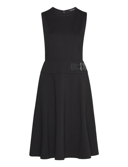 Buckle-Trim Ponte Sleeveless Dress Lauren Ralph Lauren Black