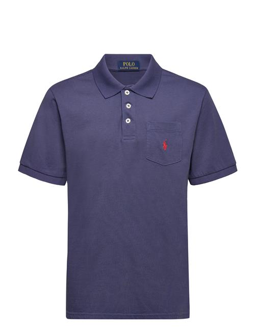 Cotton Jersey Pocket Polo Shirt Ralph Lauren Kids Navy