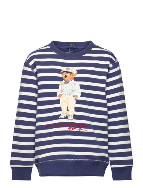 Striped Polo Bear Fleece Sweatshirt Ralph Lauren Kids Blue