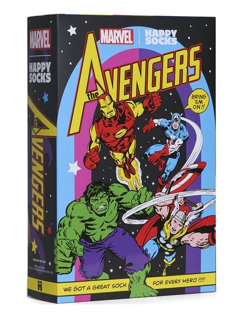 Marvel™ Avengers 6-Pack Gift Set Happy Socks Black