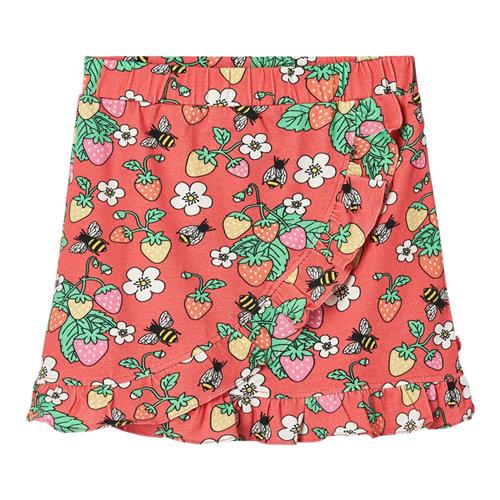 Småfolk Strawberries Nederdel Pink Punch 3-4 Y  Rød  3-4 år  kvinde