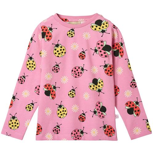 Småfolk Ladybirds Langærmet T-shirt Pink Lavender 1-2 Y  Lyserød  1-2 år  kvinde