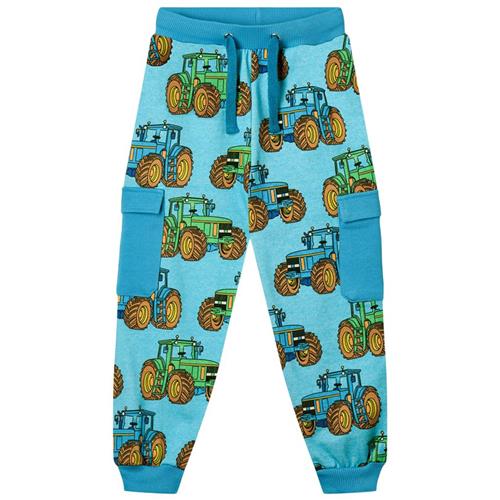 Småfolk Pants With Tractors Blue Atoll Tractors Joggingbukser Blue Atoll 7-8 Y  Blå  7-8 år  mand