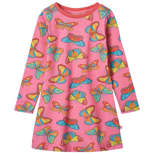 Småfolk Butterflies Kjole Sommerfugle Bubblegum 1-2 Y  Lyserød  1-2 år  kvinde