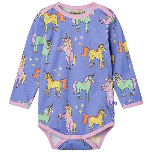 Småfolk Unicorns Baby Body Purple Delight 74 cm  Lilla  74 cm  kvinde