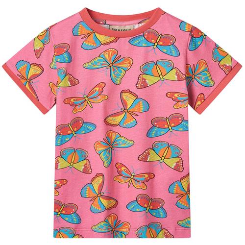 Småfolk Butterflies T-shirt Bubblegum | Lyserød | 3-4 years