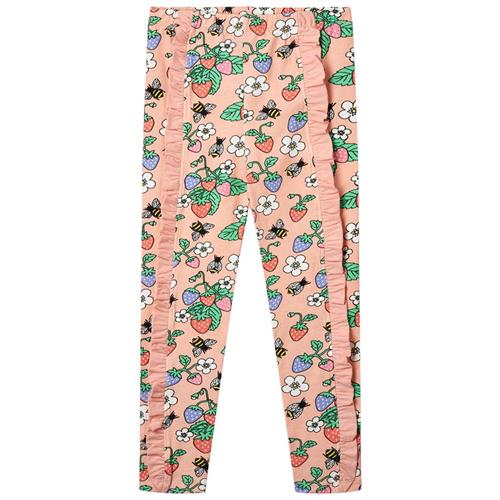 Småfolk Leggings With Strawberries Blossom Strawberries Leggings Blossom | Lyserød | 2-3 years