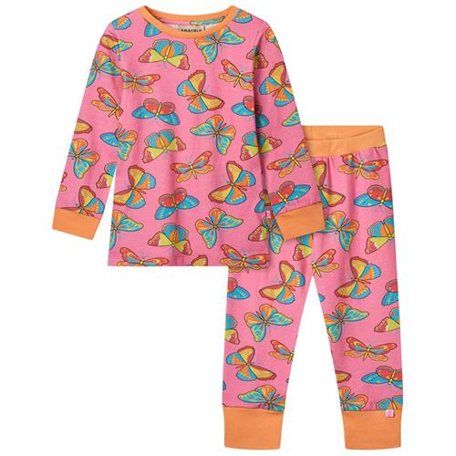 Småfolk Butterflies Pyjamas Bubblegum 5-6 Y  Lyserød  5-6 år  kvinde