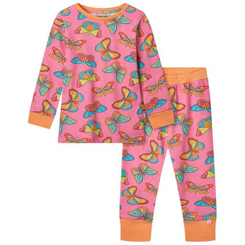 Småfolk Butterflies Pyjamas Bubblegum | Lyserød | 5-6 years