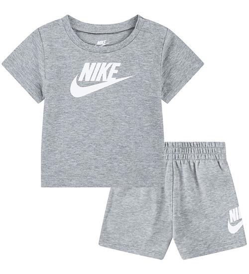 Nike ShortssÃ¦t - T-shirt/Shorts - Dark Grey Heather