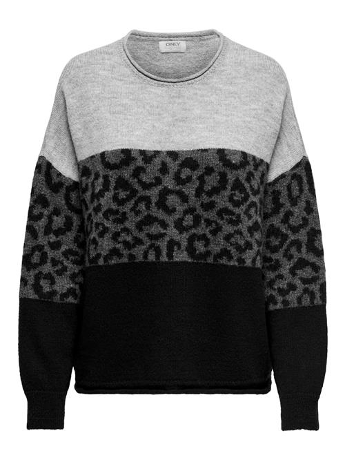 ONLY Pullover 'ONLJade'  antracit / lysegrå / sort