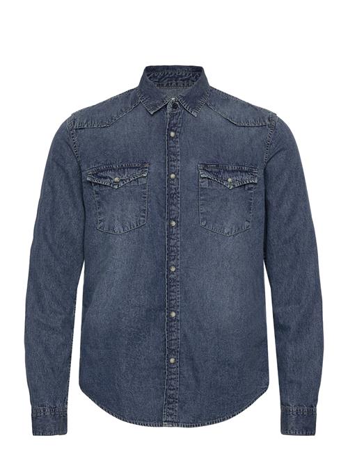 Men`s Shirt Ls Garcia Blue